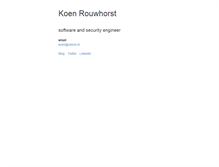 Tablet Screenshot of koenrouwhorst.nl